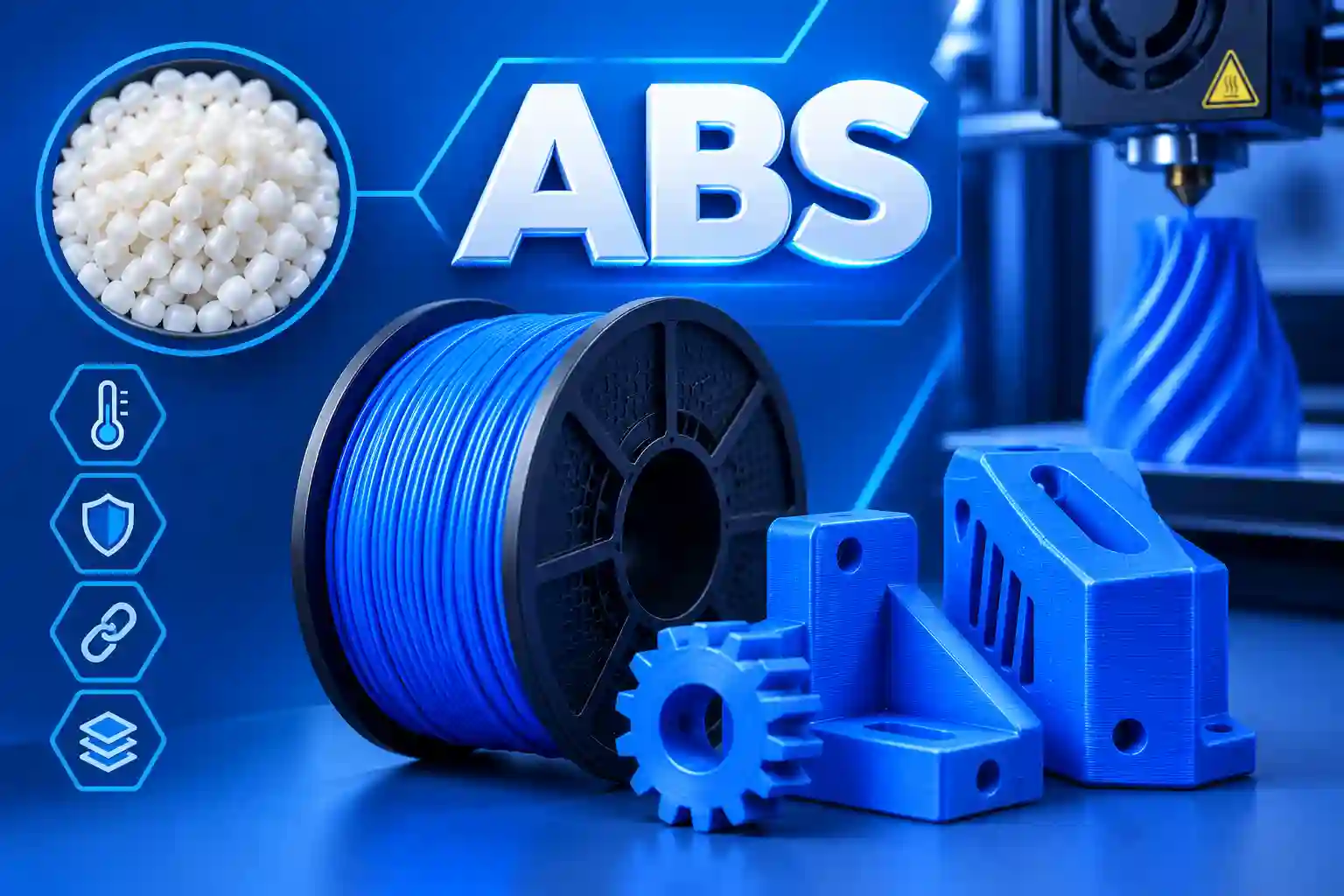 ABS چیست؟راهنمای کامل فیلامنت ABS پرینتر سه بعدی