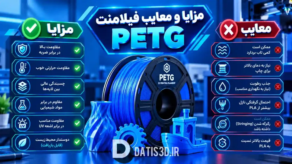 مزایا ومعایب فیلامنت PETG چیست؟