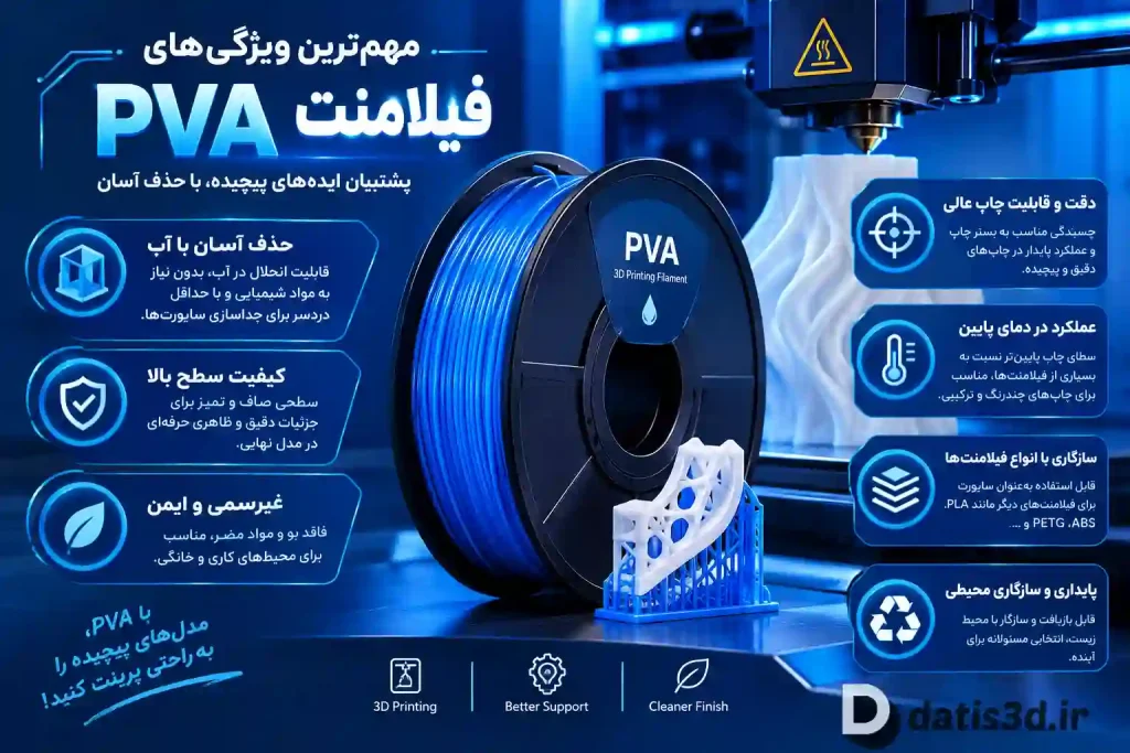 مهمترین ویژگیهای فیلامنت PVA چیست