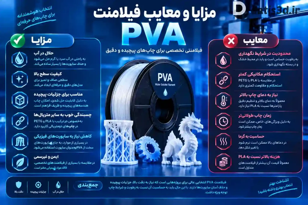 مزایا و معایب فیلامنت PVA