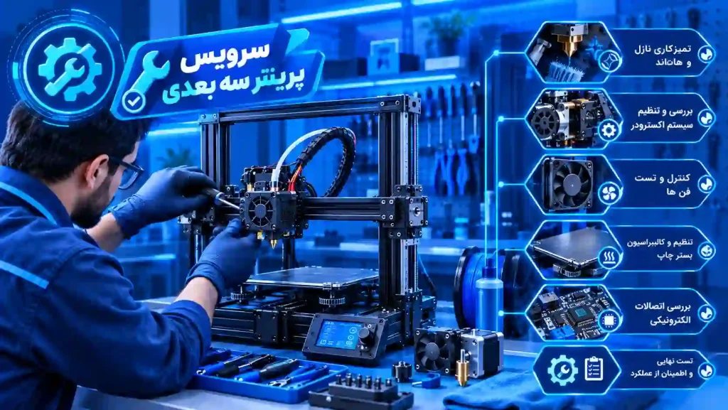 سرویس و نگهداری پرینتر سه بعدی
