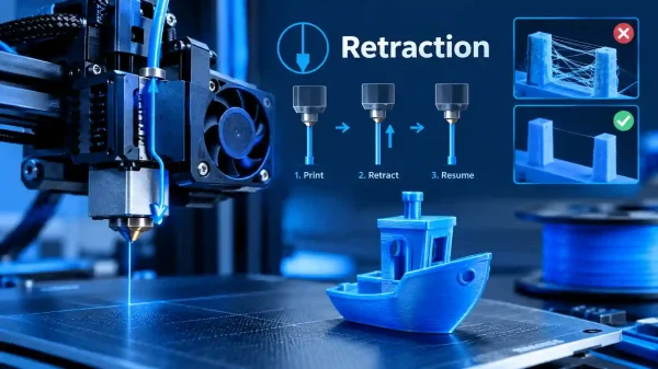 Retraction در پرینتر سه بعدی