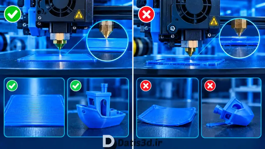 نشانههای بهم خوردن Leveling پرینتر سه بعدی