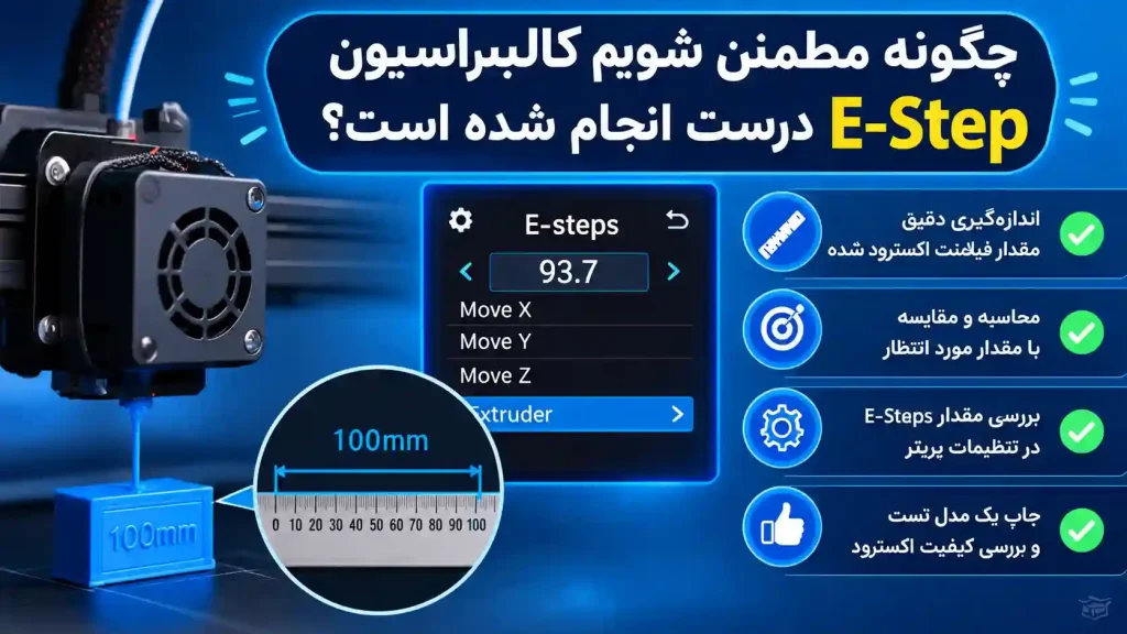 چگونه مطمئن شویم کالیبراسیون E-Step درست انجام شده است؟