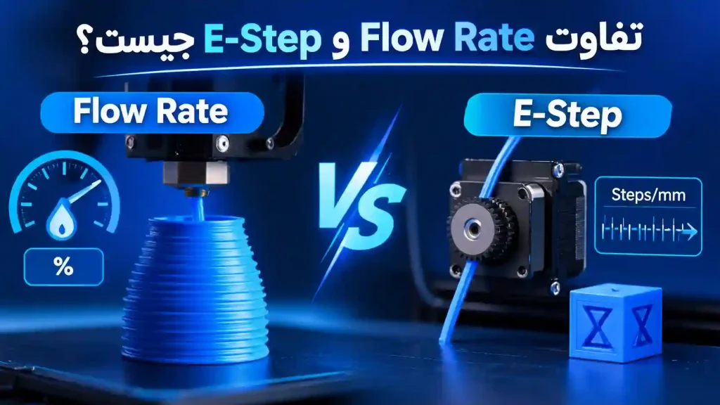 تفاوت E-Step و Flow Rate چیست؟